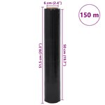 vidaXL Film étirable 6 Pièces noir 20 μm 50 cm x 150 m