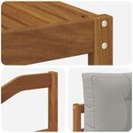 vidaXL Ensemble de canapés d'extérieur 9 Pièces Gris Naturel et Clair