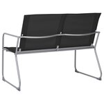 Salon de jardin meuble d'extérieur ensemble de mobilier 4 pièces tissu et acier noir 02_0016281