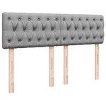 vidaXL Sommier à lattes de lit avec matelas Gris clair 140x200cm Tissu