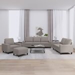 vidaXL Ensemble de canapés 4 Pièces taupe tissu