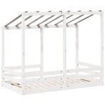 vidaXL Lit pour enfants avec toit blanc 80x160 cm bois massif de pin