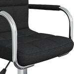 vidaXL Chaise pivotante de bureau Noir Tissu