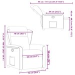 vidaXL Fauteuil inclinable Noir Tissu