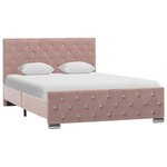 vidaXL Cadre de lit sans matelas Rose Velours 120x200 cm