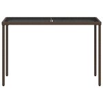 vidaXL Ensemble à manger de jardin 5 Pièces et coussins marron poly rotin