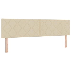 vidaXL Tête de Lit en Tissu Geometric Manuel Crème 180 cm tissu