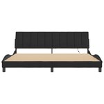 vidaXL Cadre de lit avec LED sans matelas Hanko noir 200x200 cm velours