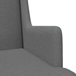 vidaXL Fauteuil Gris foncé Tissu