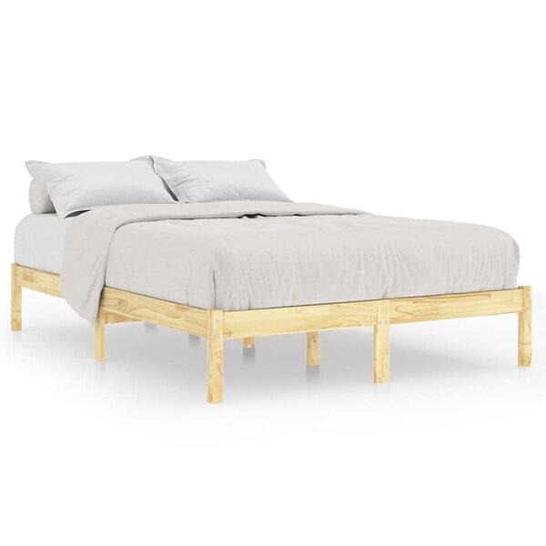 vidaXL Cadre de lit bois massif 120x190 cm petit double