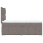 vidaXL Sommier à lattes de lit avec matelas Taupe 100x200 cm Tissu