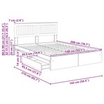 vidaXL Lit de Rangement Blanc 140 x 200 cm Bois d'ingénierie