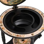 vidaXL Support à vin bar forme globe Noir Bois d'eucalyptus massif