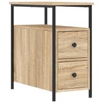 vidaXL Tables de chevet 2 Pièces chêne sonoma 30x60x60 cm bois ingénierie
