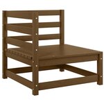 vidaXL Salon de jardin 2 Pièces marron miel bois de pin massif
