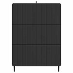 vidaXL Armoire à tiroirs 66 x 34 5 x 92 cm Bois d'ingénierie Noir
