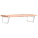 vidaXL Étagère de vasque murale acier et bois massif de hêtre