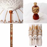 vidaXL Parasol Crème x 250 cm Coton et bois massif