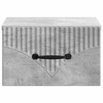 vidaXL Cabinet de chevet mural Gris béton 34 5 x 33 x 20 cm