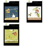 Lot de 3 cartes - anniversaire 2 - dessins carine grebill