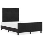 vidaXL Cadre de lit avec tête de lit Noir 120 x 190 cm Velours