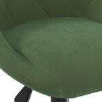 vidaXL Chaise pivotante de salle à manger Vert foncé Velours