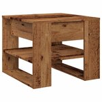 vidaXL Table basse vieux bois 55 5x55x45 cm bois d'ingénierie