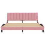 vidaXL Cadre de lit sans matelas Hanko rose 180x200 cm velours
