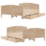 vidaXL Cadre de lit sans matelas 140x190 cm bois de pin massif
