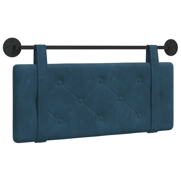 vidaXL Tête de lit suspendue Bleu Velours