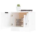 vidaXL Table de chevet Blanc brillant 40x39x40 cm