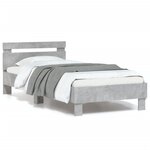 vidaXL Cadre de lit sans matelas avec lumières LED 90x200 cm