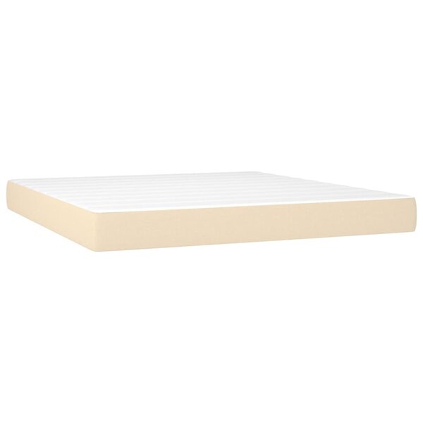 vidaXL Matelas de lit à ressorts ensachés Crème 160x200x20 cm Tissu