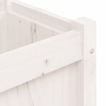vidaXL Jardinière blanc 180x31x31 cm bois de pin massif