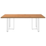 vidaXL Table à manger marron clair bois de chêne massif rectangulaire