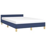 vidaXL Cadre de lit sans matelas bleu 120x190 cm tissu