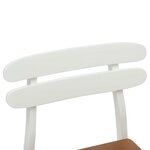 vidaXL Chaise de salle à manger 2 Pièces Blanc et Naturel