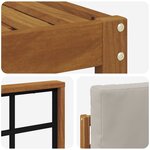 vidaXL Ensemble de canapés d'extérieur 8 Pièces Gris Naturel et Clair