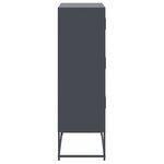 vidaXL Buffet anthracite 68 5x38 5x123 5 cm acier