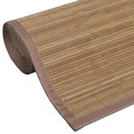 vidaXL Tapis en bambou marron à latte rectangulaire 120 x 180 cm