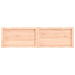 vidaXL Dessus de table bois massif non traité bordure assortie