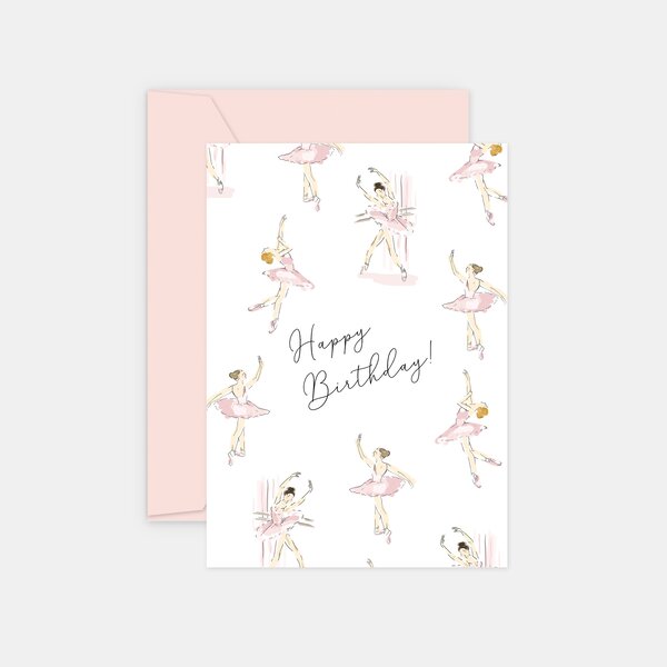 Carte d'anniversaire - danseuses