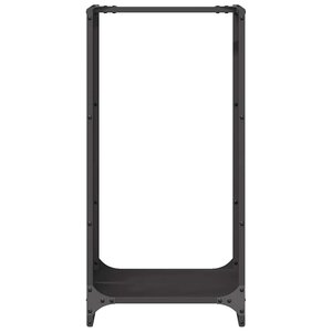vidaXL Portant de bois chauffage noir 40x30x80 cm