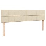 VidaXL Cadre de lit ottoman avec matelas crème 200x200cm tissu