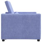 vidaXL Fauteuil 3 en 1 en denim bleu