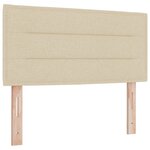 vidaXL Lit box spring avec matelas crème  90x200 cm  en tissu.