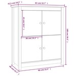vidaXL Buffet Noir 83x41 5x100 cm Bois massif de pin