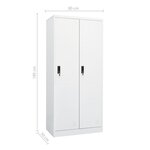 vidaXL Garde-robe Blanc 80x50x180 cm Acier