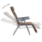 vidaXL Chaises pliables de jardin avec coussins lot de 2 Marron