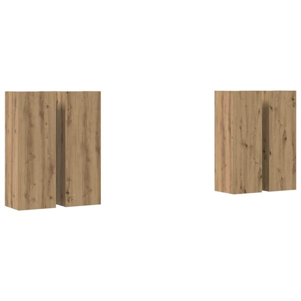 vidaXL Ensemble meuble TV 4 Pièces chêne artisanal 30 5 x 30 x 90 cm
